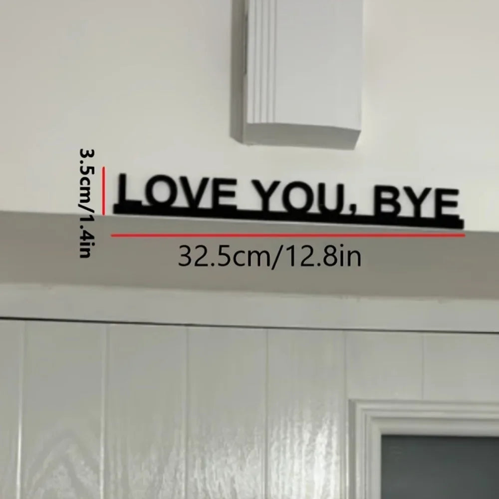 HELLOYOUNG Love You Bye Wall Art Romantic Message Decor