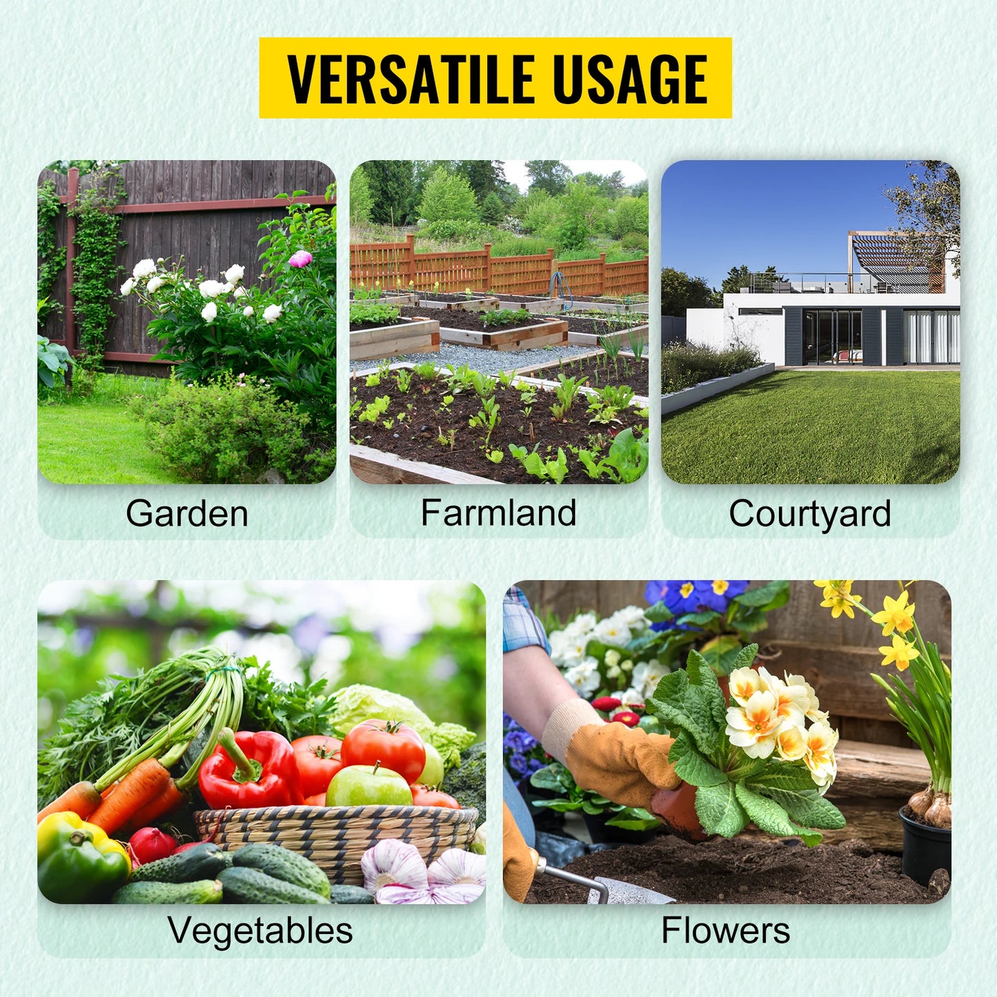 VEVOR Walk-In Tunnel Greenhouse Gardeners Galvanized Frame