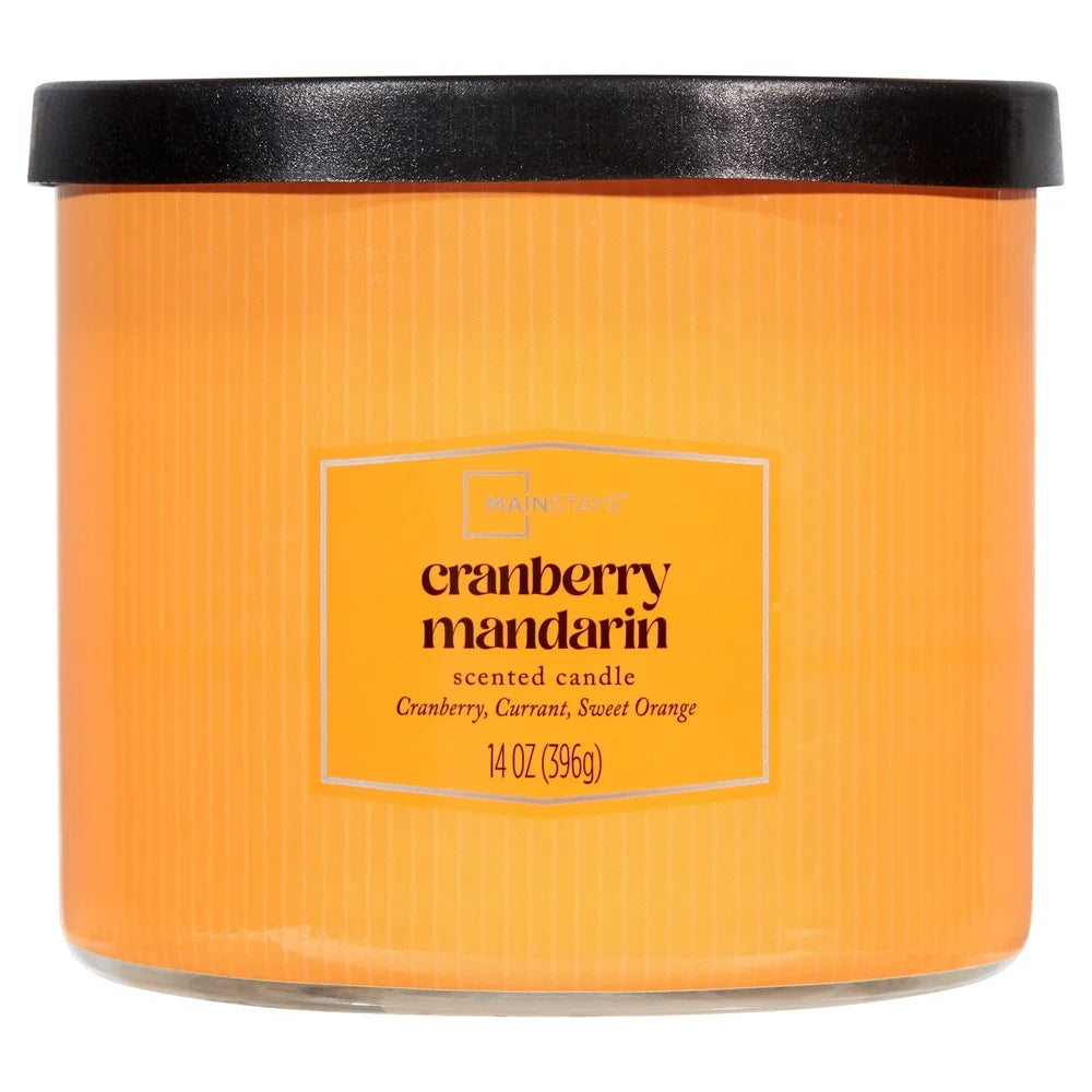 XMSJ Cranberry Mandarin Scented Candle 3 Wick Home Decor