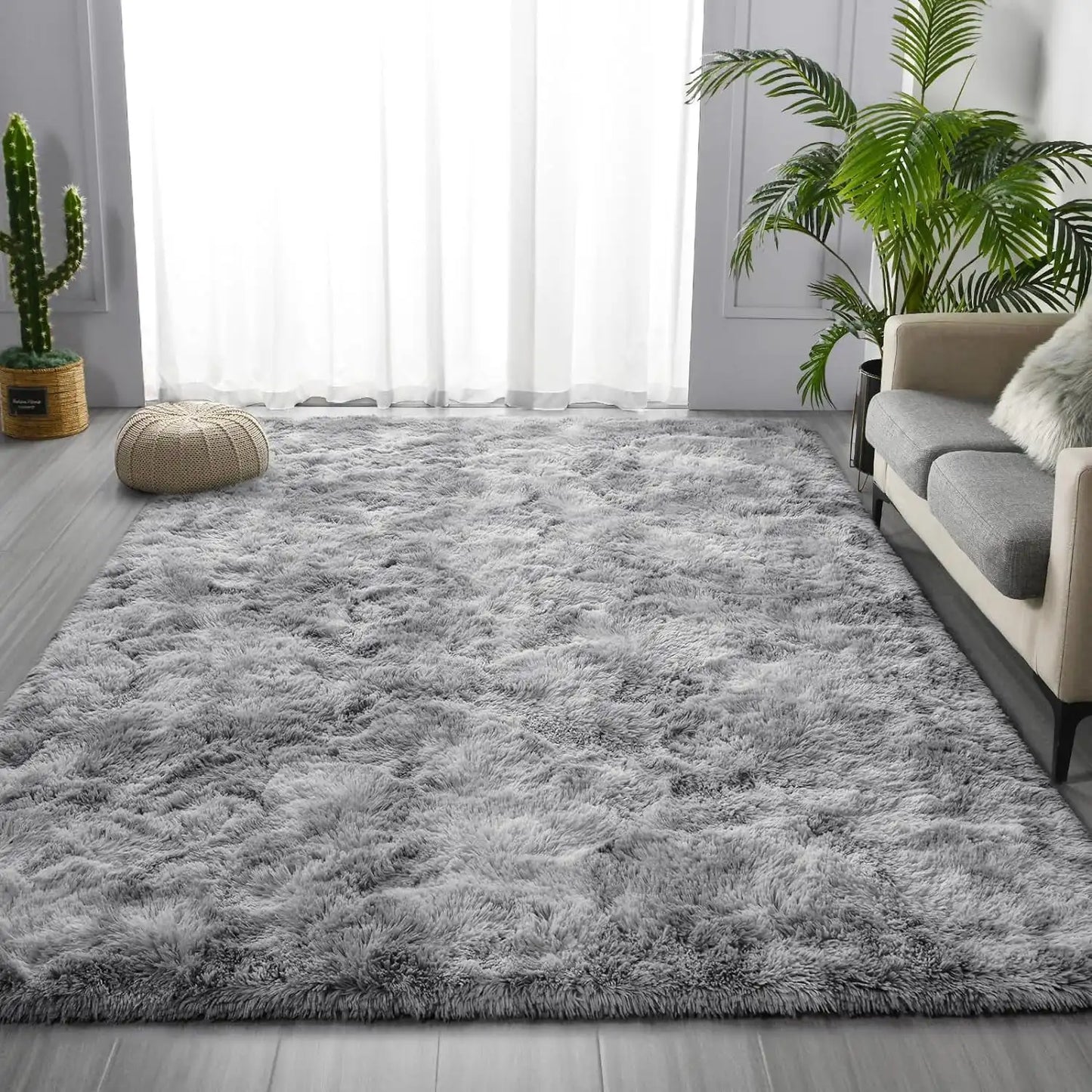 LOCHAS Tie Dye Plush Velvet Rug For Living Room Decor