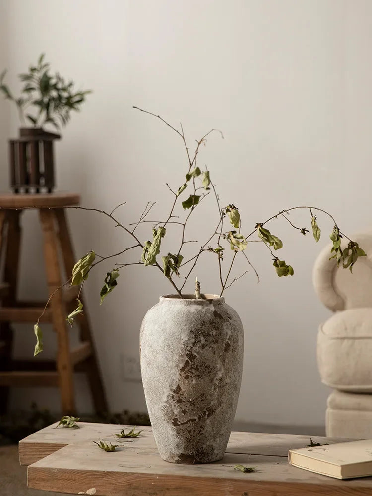 Hydroponic Ceramic Vase Mottled Retro Chinese Home Decor