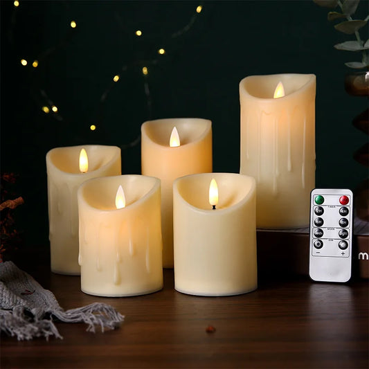 Flameless LED Candle With Remote Control By Color For Bar