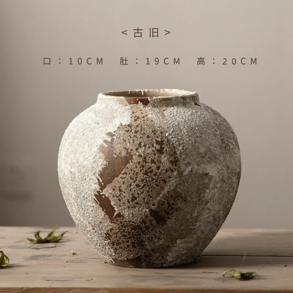Hydroponic Ceramic Vase Mottled Retro Chinese Home Decor
