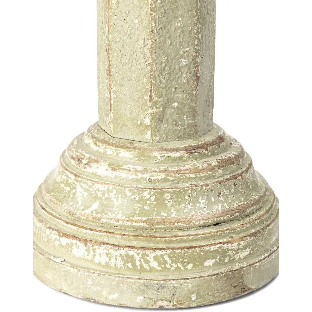 Canaan Wood And Iron Candle Holders Rustic Desk Decor
