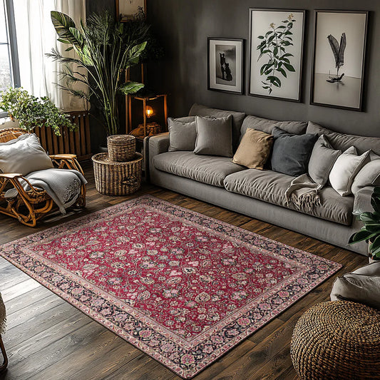 Hign Concerned Bohemian Rug Handmade Colorful Living Room