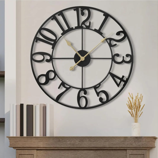 XMSJH 32 Inch Silent Battery Wall Clock Elegant Living Room