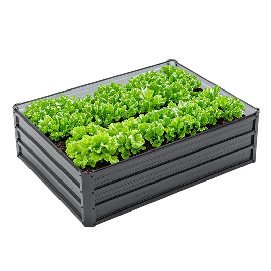 Hign-concerned Galvanized Raised Garden Bed 4x3x1ft Veggies