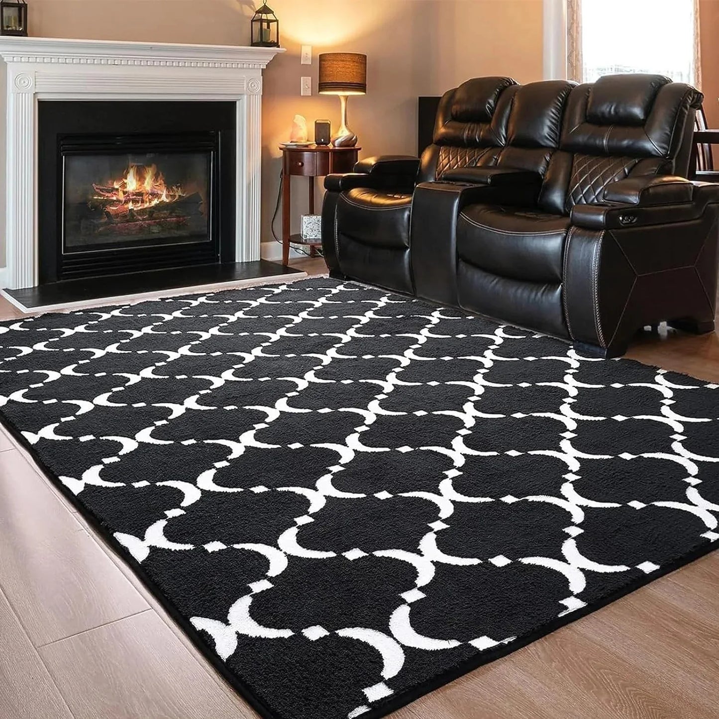 NoahasCN Shag Area Rug Memory Foam Indoor Carpet Geometric
