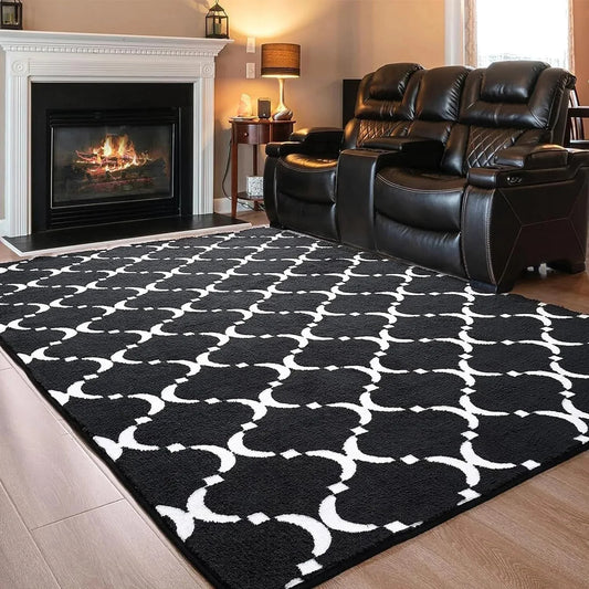 NoahasCN Shag Area Rug Memory Foam Indoor Carpet Geometric