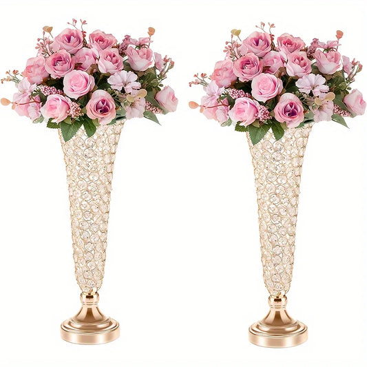 Function Crystal Vases Centerpiece Decor For Dining Tables