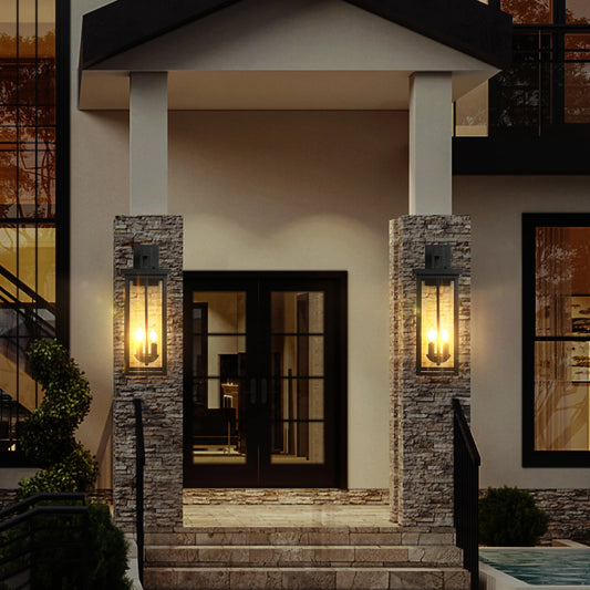 Matte Black Outdoor Wall Lantern Dusk To Dawn Sensor