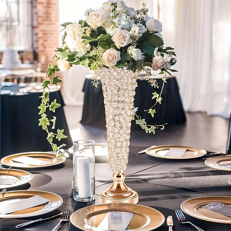 Function Crystal Vases Centerpiece Decor For Dining Tables
