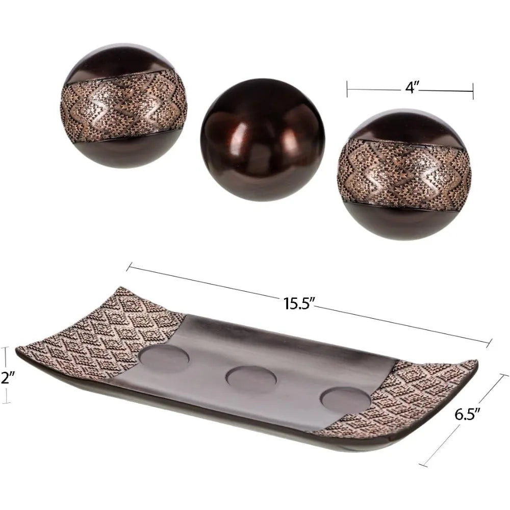 Hign-concerned Dublin Decor Tray and Ball Set for Room