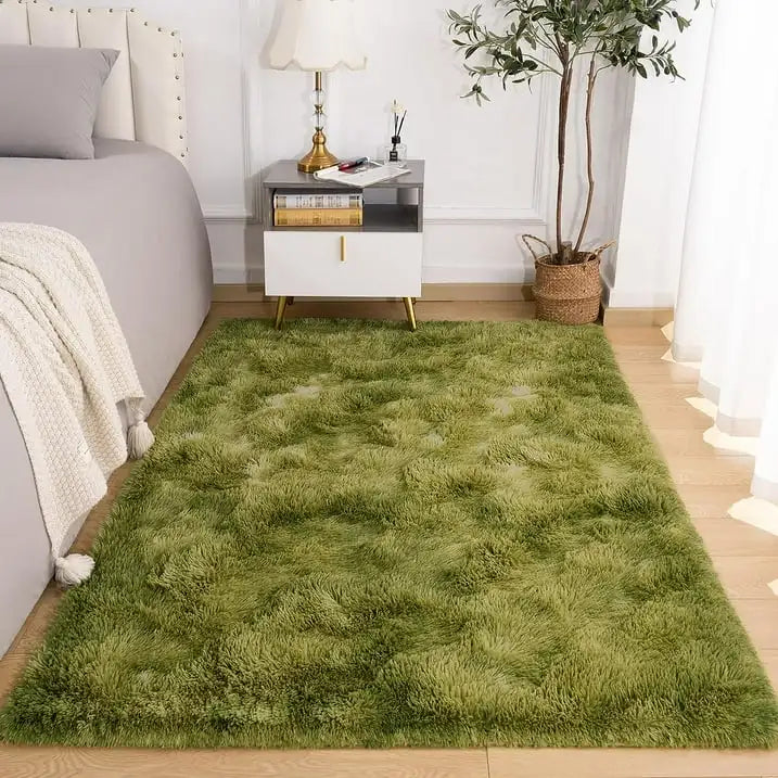 LOCHAS Tie Dye Plush Velvet Rug For Living Room Decor