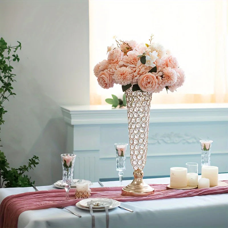 Function Crystal Vases Centerpiece Decor For Dining Tables