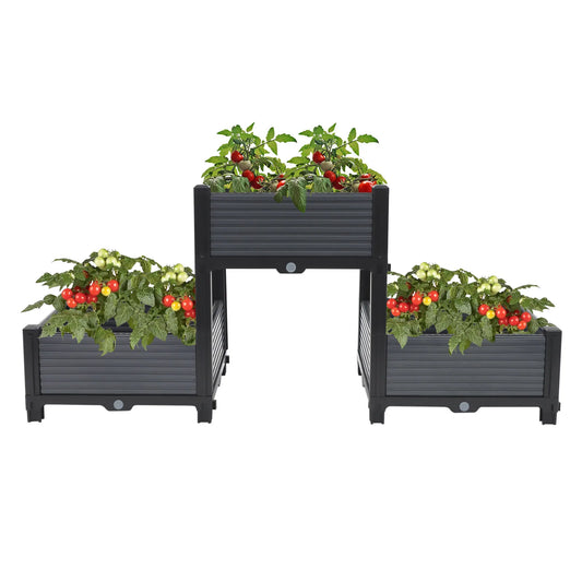 Plastic Planter Box Raised Garden Bed With Reinforced Rods