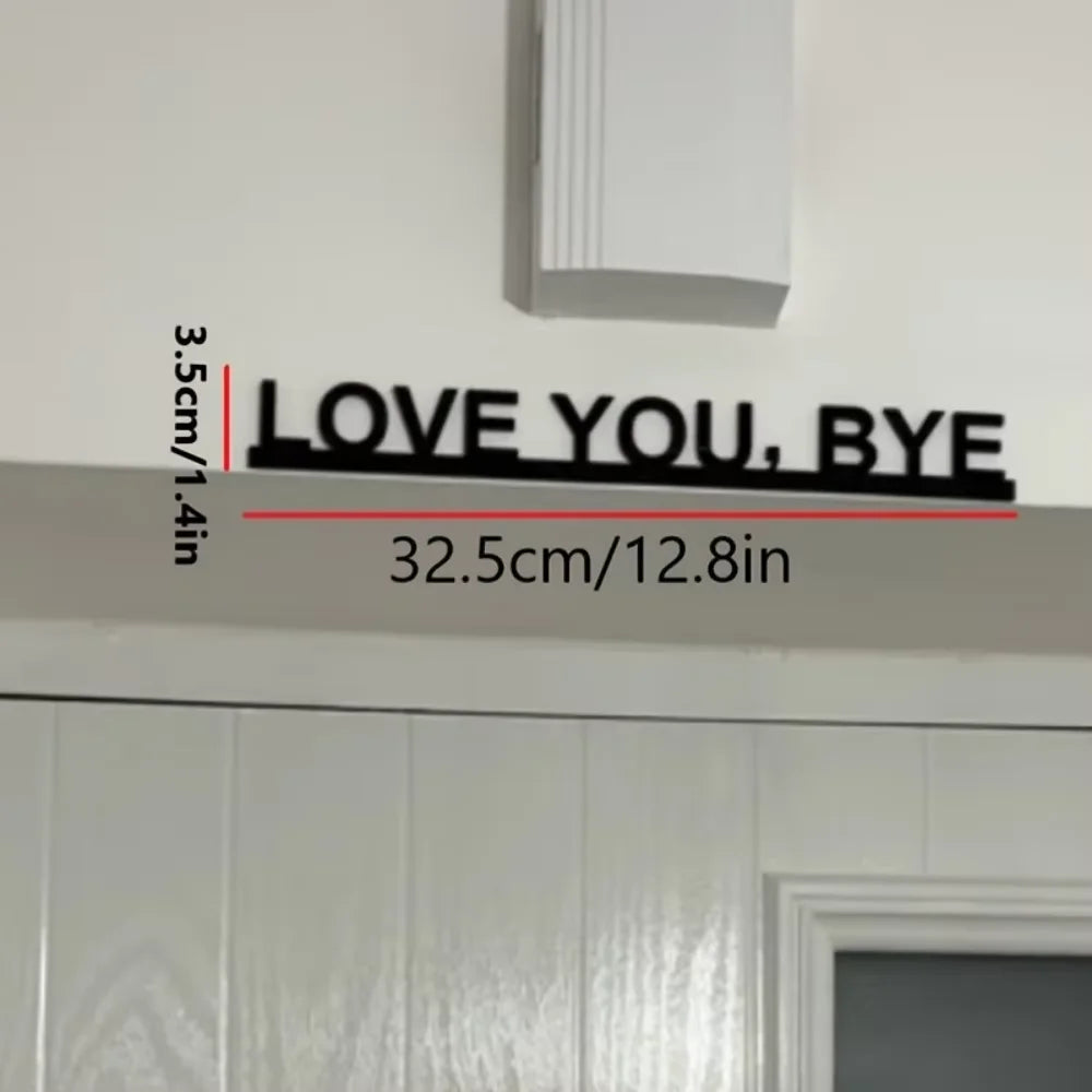 HELLOYOUNG Love You Bye Wall Art Romantic Message Decor