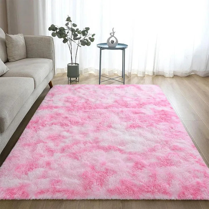 LOCHAS Tie Dye Plush Velvet Rug For Living Room Decor