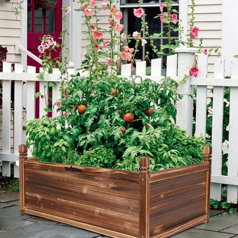 Hign Concerned Wood Planter Box Raised Bed Gardeners