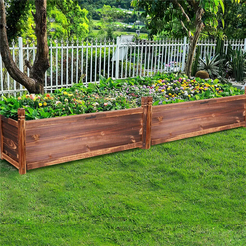 Hign Concerned Wood Planter Box Raised Bed Gardeners