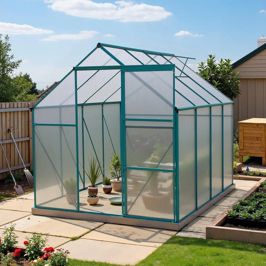 8Ft X 6Ft Quick Setup Greenhouse For Gardeners Roof Vents