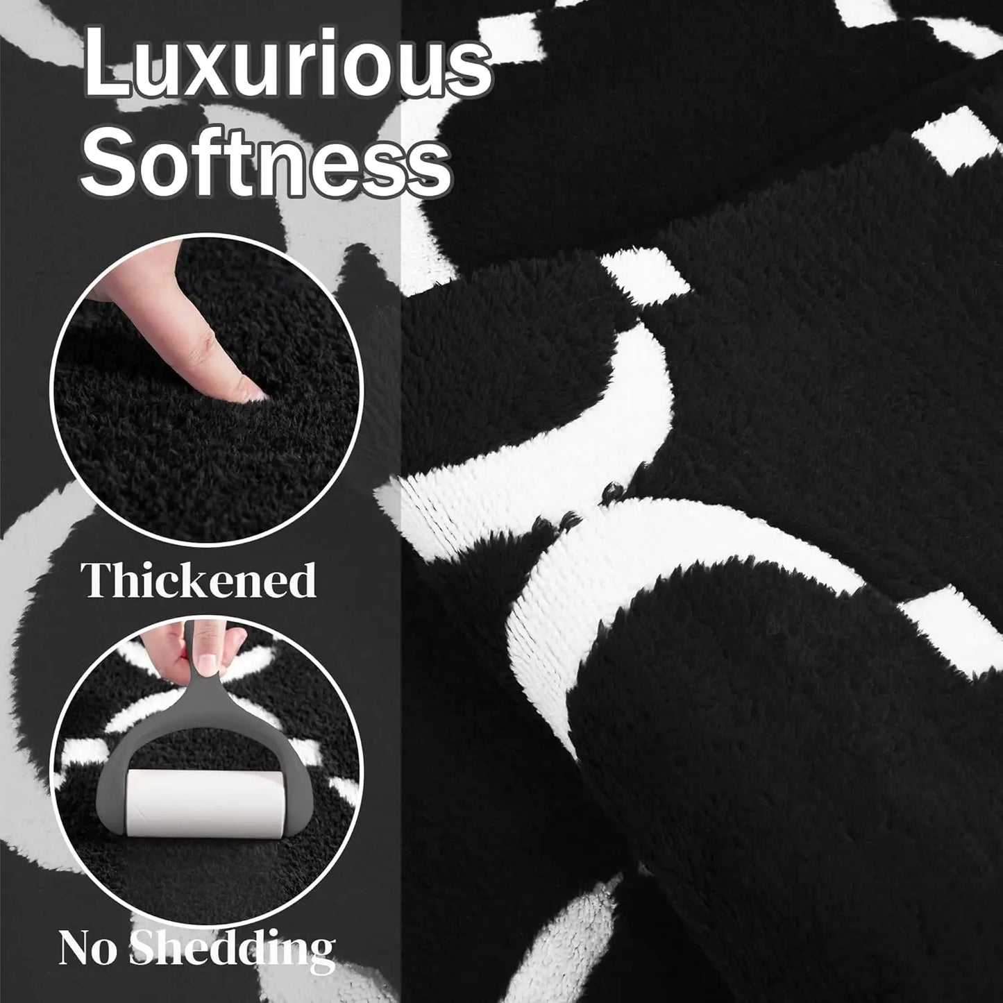 NoahasCN Shag Area Rug Memory Foam Indoor Carpet Geometric