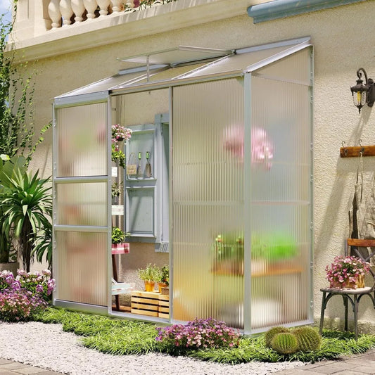 Color Polycarbonate Greenhouse 6x2ft Walk In For Gardeners