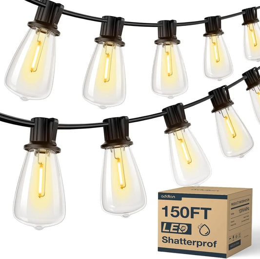 MIMIRG LED Outdoor String Lights Waterproof Dimmable Patio
