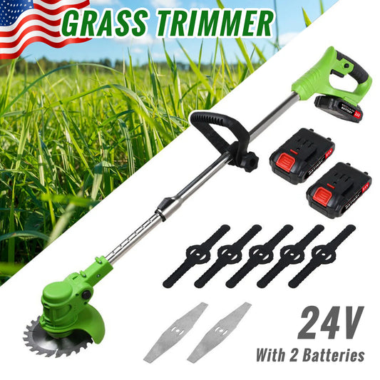 Cordless Weed Trimmer 2-In-1 Electric Brush Cutter For Yard