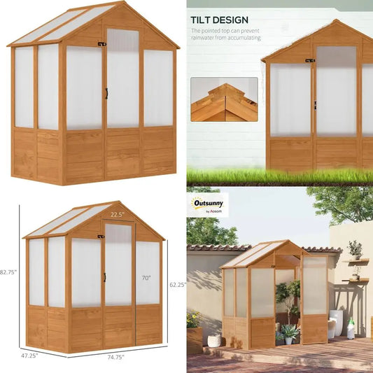 Walk In Polycarbonate Greenhouse Kit With Lockable Door