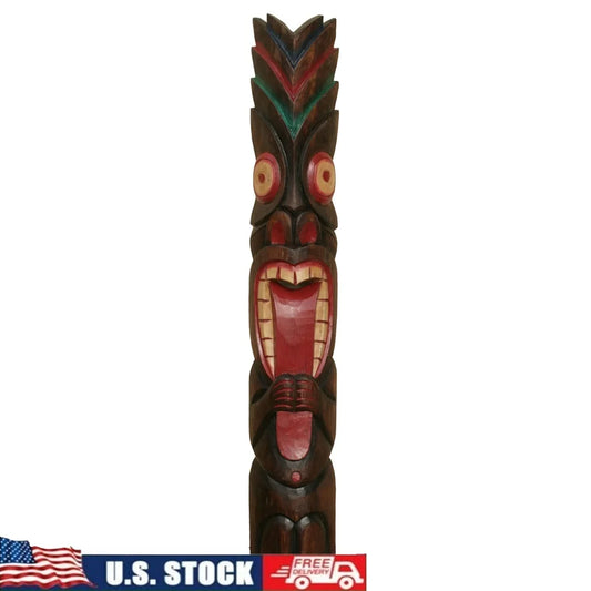 XMSJH 40 Inch Tiki Mask Statue Backyard Weatherproof Decor
