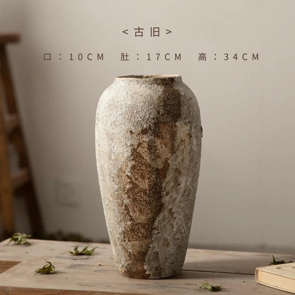 Hydroponic Ceramic Vase Mottled Retro Chinese Home Decor
