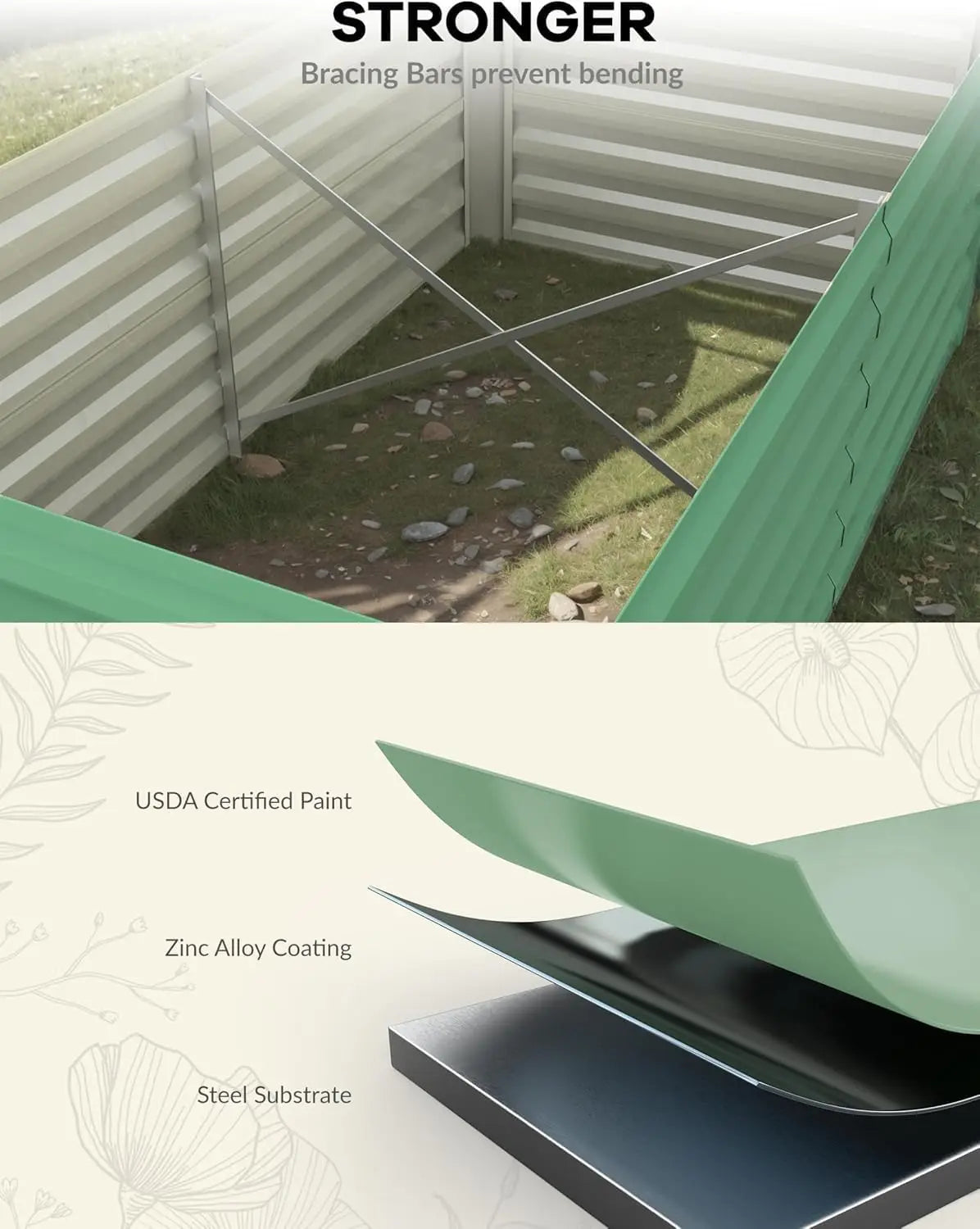Twister Galvanized Raised Garden Bed Deep 24in For Veggies