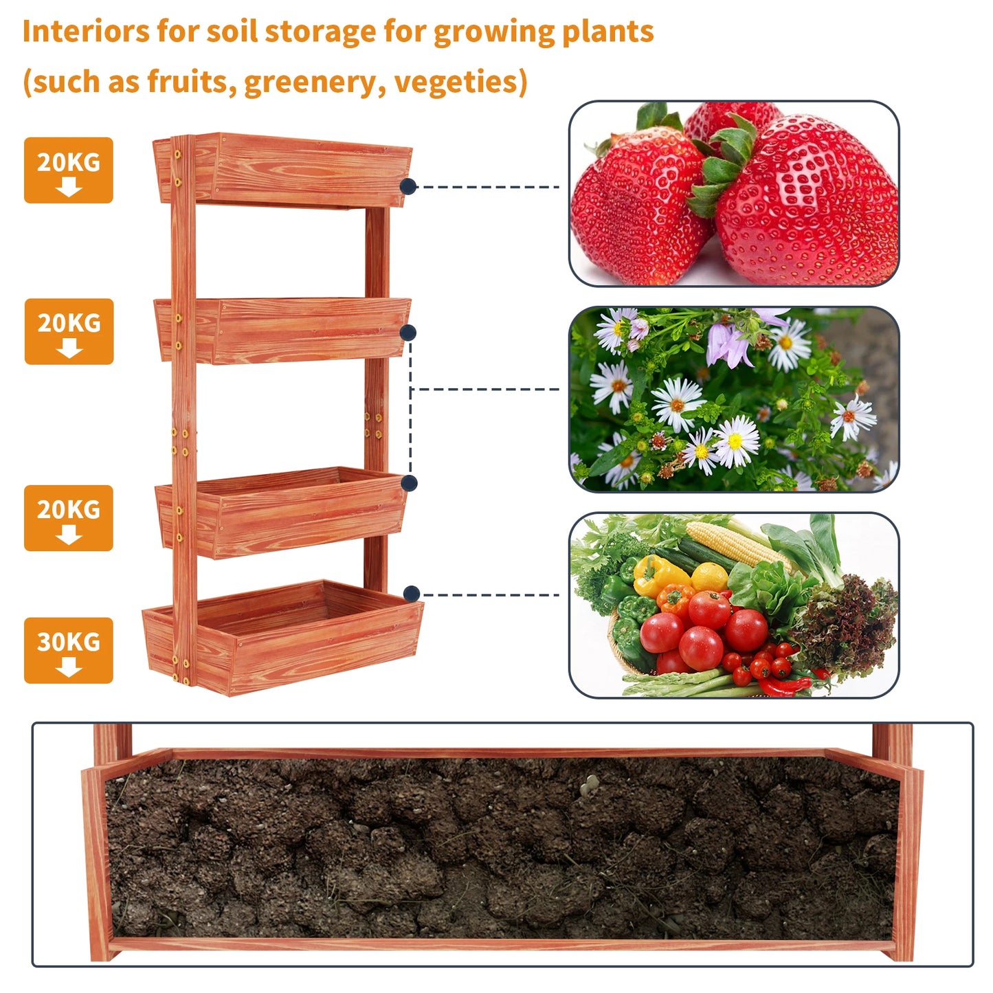 Finishing Vertical Planter Stand Ladder For Gardeners