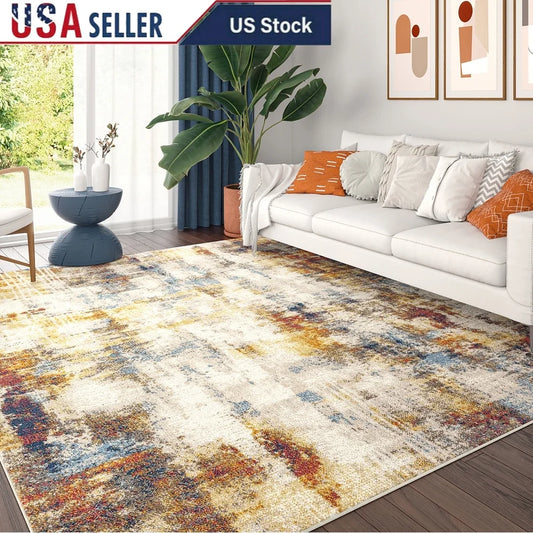 CN Fujian Modern Abstract Area Rug Living Indoor Durable