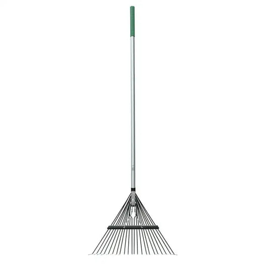 Hign Concerned Gardeners Leaf Rake 22 Tines Fiberglass Grip