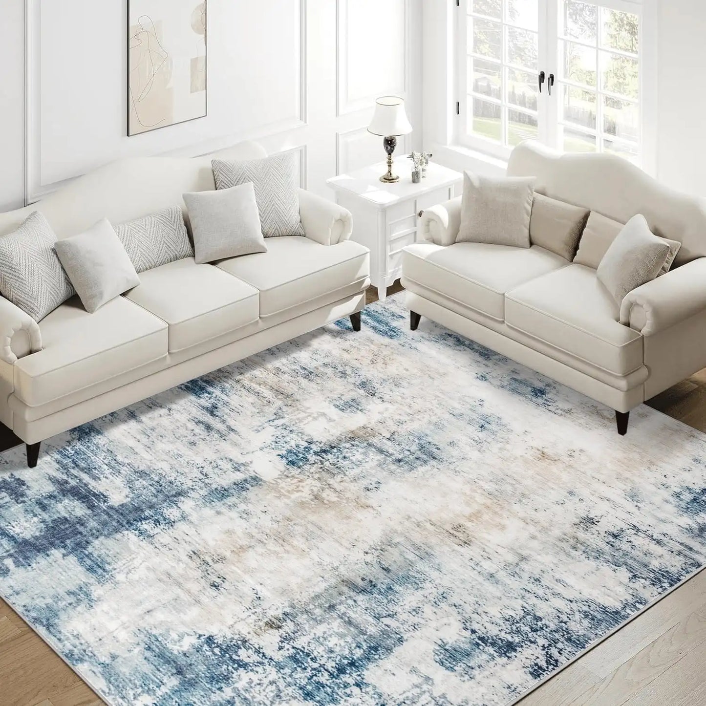 Lochas Abstract Area Rug Modern Living Room Carpet