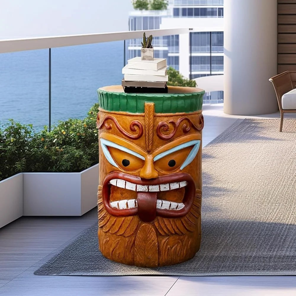 Kanaloa Tiki Side Table End Table For Outdoor Patio Lovers
