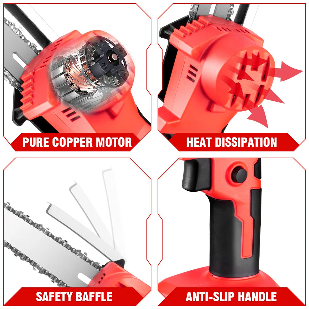 ONEVAN Brushless Pole Saw 4500W Telescoping 2.25m Pruning