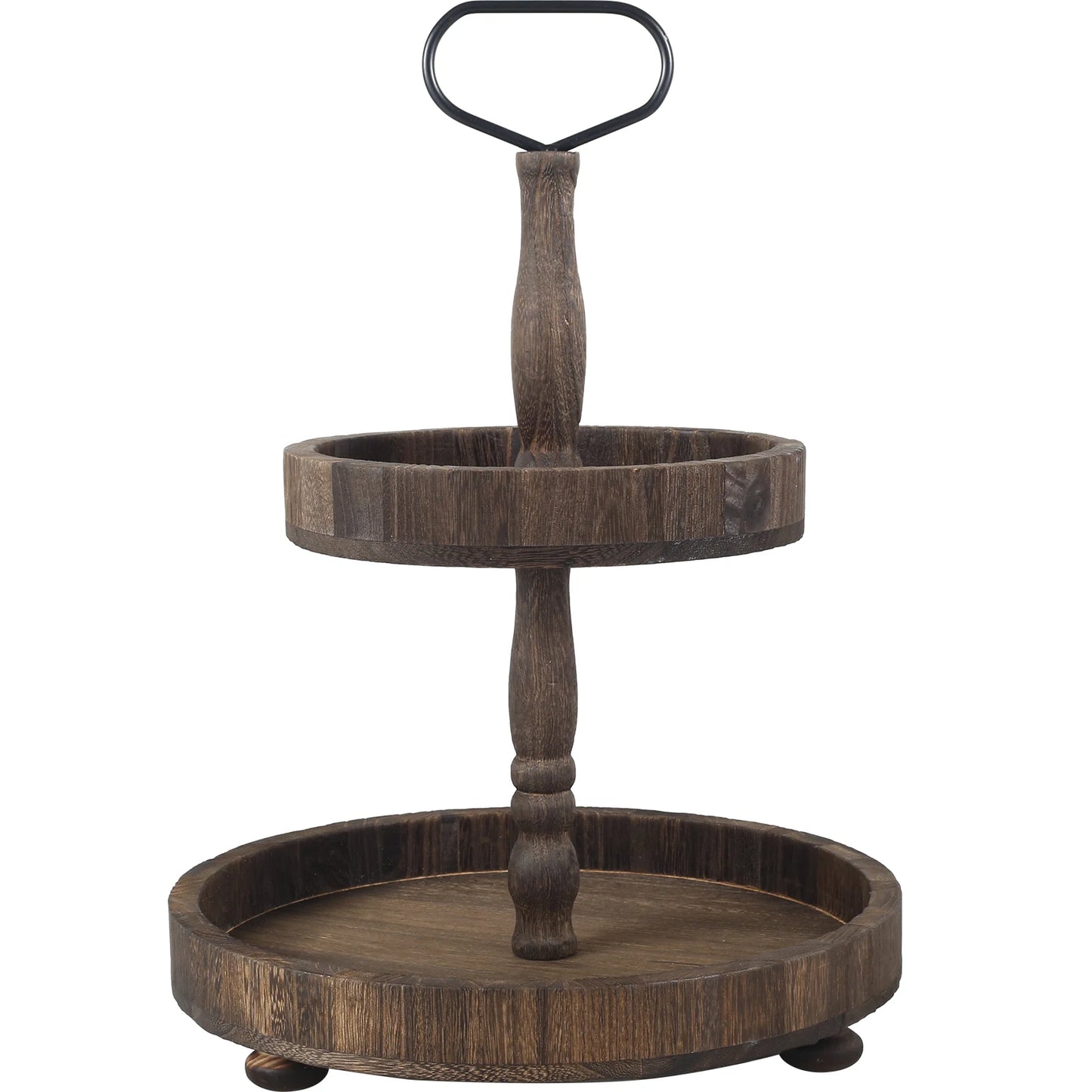 Choice 2 Tier Wood Tiered Tray Detachable Fall Farmhouse