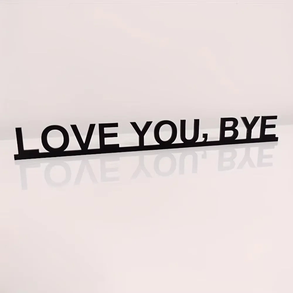HELLOYOUNG Love You Bye Wall Art Romantic Message Decor