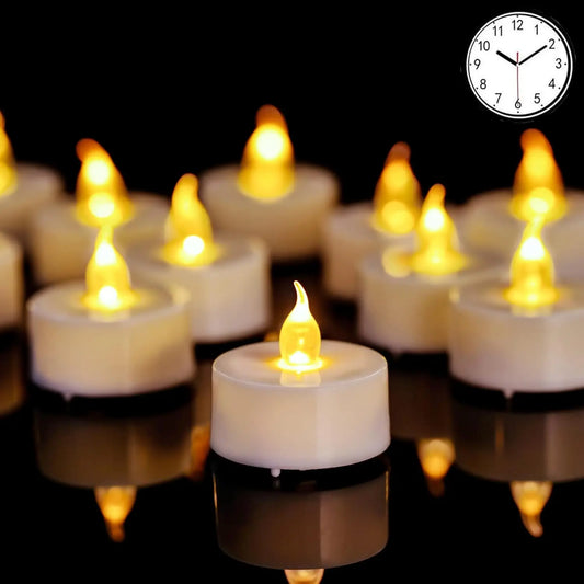 Choice Flameless LED Tea Lights With Timer Pack For Home
